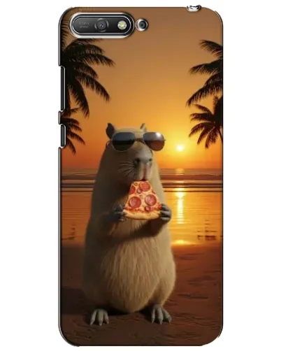 Чехол для Huawei Y6 2018 с картинкой «Капибара с пиццей» Чехол для Huawei Y6 2018 с картинкой «Капибара с пиццей»