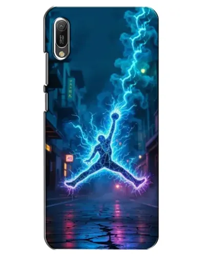 Чехол для Huawei Y6 2019 с картинкой «Jordan Gold Jumpman»