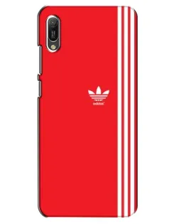 Чехол для Huawei Y6 2019 с картинкой «Красный минимализм Adidas»