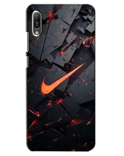Чехол для Huawei Y6 2019 с картинкой «Nike — эффект разломов» Чехол для Huawei Y6 2019 с картинкой «Nike — эффект разломов»