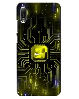 Чехол для Huawei Y6 2019 с картинкой «Nike — золотая искра» Чехол для Huawei Y6 2019 с картинкой «Nike — золотая искра»