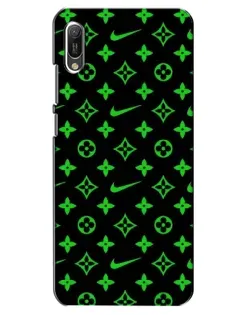 Чехол для Huawei Y6 2019 с картинкой «Неоновый принт LV»