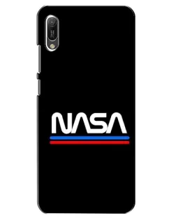 Чехол для Huawei Y6 2019 с картинкой «NASA — классика Red Blue» Чехол для Huawei Y6 2019 с картинкой «NASA — классика Red Blue»