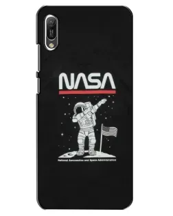 Чехол для Huawei Y6 2019 с картинкой «NASA — шагаем по Луне» Чехол для Huawei Y6 2019 с картинкой «NASA — шагаем по Луне»