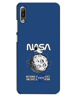 Чехол для Huawei Y6 2019 с картинкой «NASA — лунная миссия» Чехол для Huawei Y6 2019 с картинкой «NASA — лунная миссия»