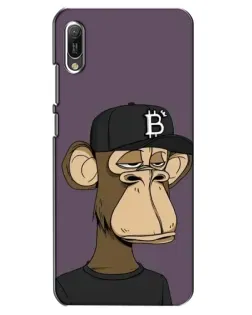Чехол для Huawei Y6 2019 с картинкой «Bored Ape в кепке»