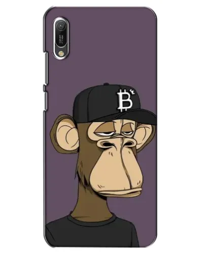 Чехол для Huawei Y6 2019 с картинкой «Bored Ape в кепке»
