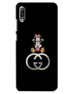 Чехол для Huawei Y6 2019 с картинкой «Минни Маус на лого»