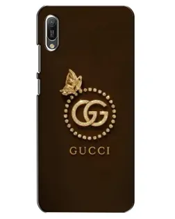Чехол для Huawei Y6 2019 с картинкой «Gucci — золотая бабочка»
