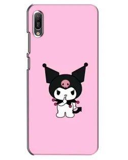 Чехол для Huawei Y6 2019 с картинкой «Kuromi — розовая нежность»