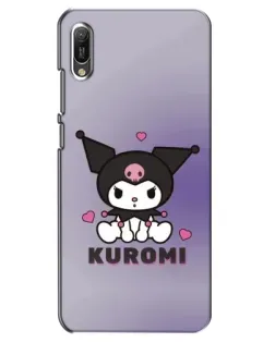 Чехол для Huawei Y6 2019 с картинкой «Kuromi — фиолетовый арт»