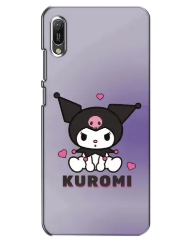Чехол для Huawei Y6 2019 с картинкой «Kuromi — фиолетовый арт»
