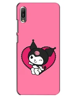 Чехол для Huawei Y6 2019 с картинкой «Kuromi — любовь в сердце»
