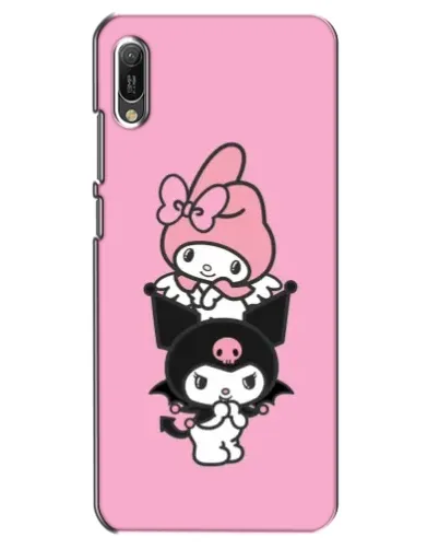 Чехол для Huawei Y6 2019 с картинкой «My Melody и Kuromi»