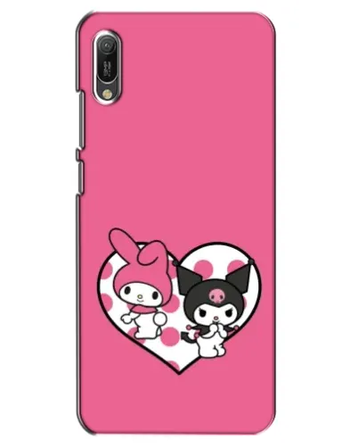 Чехол для Huawei Y6 2019 с картинкой «Kuromi и My Melody»