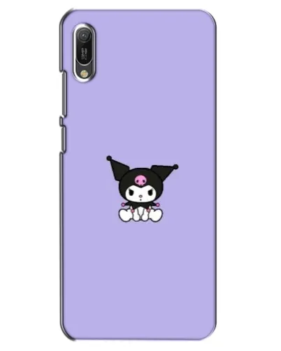 Чехол для Huawei Y6 2019 с картинкой «Kuromi — фиолетовый минимализм»