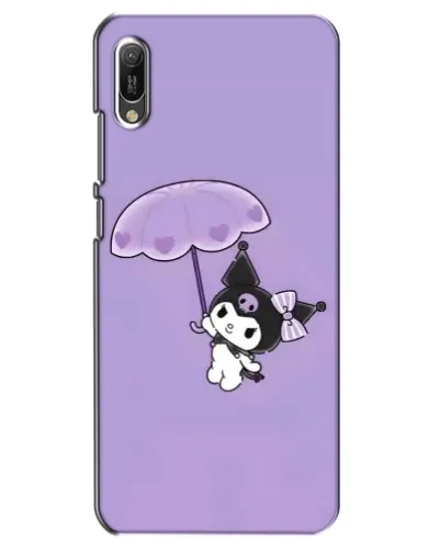 Чехол для Huawei Y6 2019 с картинкой «Kuromi с зонтиком»