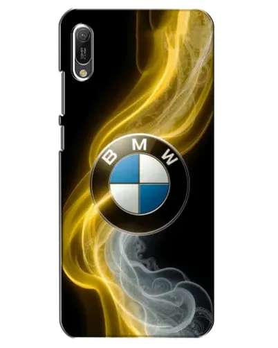 Чехол для Huawei Y6 2019 с картинкой «Золотистый дым BMW»