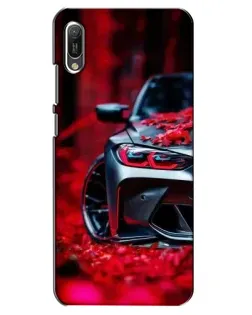 Чехол для Huawei Y6 2019 с картинкой «Спортивная BMW и цветы» Чехол для Huawei Y6 2019 с картинкой «Спортивная BMW и цветы»