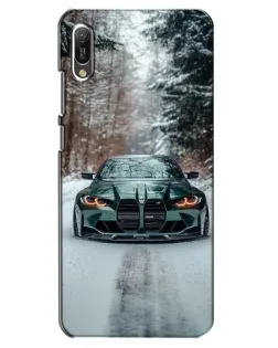 Чехол для Huawei Y6 2019 с картинкой «BMW в зимнем лесу» Чехол для Huawei Y6 2019 с картинкой «BMW в зимнем лесу»