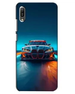 Чехол для Huawei Y6 2019 с картинкой «BMW — огни неона» Чехол для Huawei Y6 2019 с картинкой «BMW — огни неона»