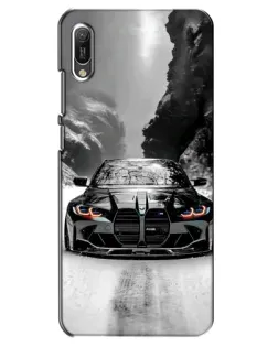 Чехол для Huawei Y6 2019 с картинкой «BMW — акварельный дрифт» Чехол для Huawei Y6 2019 с картинкой «BMW — акварельный дрифт»