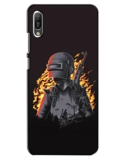 Чехол для Huawei Y6 2019 с картинкой «PUBG — огненный силуэт» Чехол для Huawei Y6 2019 с картинкой «PUBG — огненный силуэт»