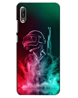 Чехол для Huawei Y6 2019 с картинкой «PUBG — огненный воин» Чехол для Huawei Y6 2019 с картинкой «PUBG — огненный воин»