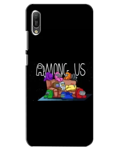 Чехол для Huawei Y6 2019 с картинкой «Логотип Among Us»