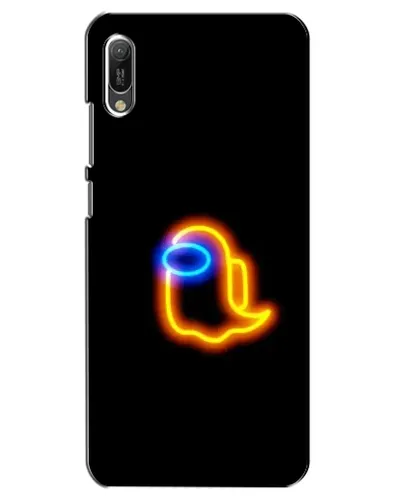 Чехол для Huawei Y6 2019 с картинкой «Among Us неоновое сияние»