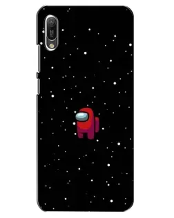 Чехол для Huawei Y6 2019 с картинкой «Красный Among Us»