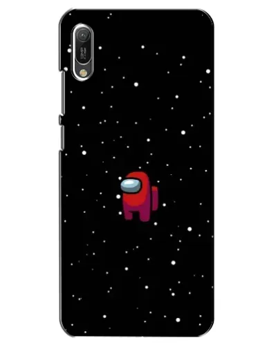 Чехол для Huawei Y6 2019 с картинкой «Красный Among Us»
