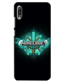 Чохол для Huawei Y6 2019 з картинкою «Minecraft Diamond лого» Чохол для Huawei Y6 2019 з картинкою «Minecraft Diamond лого»