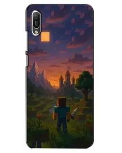 Чохол для Huawei Y6 2019 з картинкою «Стів біля вежі» Чохол для Huawei Y6 2019 з картинкою «Стів біля вежі»