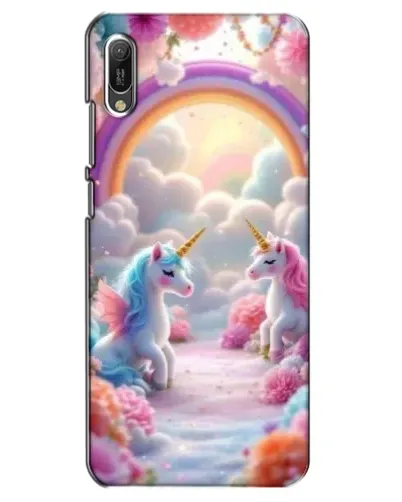 Чехол для Huawei Y6 2019 с картинкой «Радуга и единороги» Чехол для Huawei Y6 2019 с картинкой «Радуга и единороги»