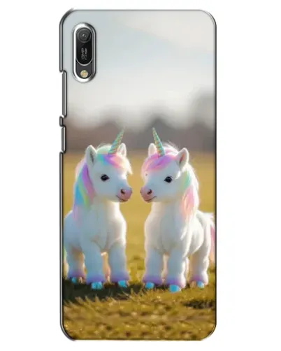 Чехол для Huawei Y6 2019 с картинкой «Пара единорогов» Чехол для Huawei Y6 2019 с картинкой «Пара единорогов»