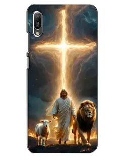 Чехол для Huawei Y6 2019 с картинкой «Лев Иуды и Свет»
