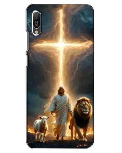 Чехол для Huawei Y6 2019 с картинкой «Лев Иуды и Свет»