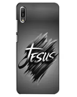 Чехол для Huawei Y6 2019 с картинкой «Надпись Jesus Graffiti»
