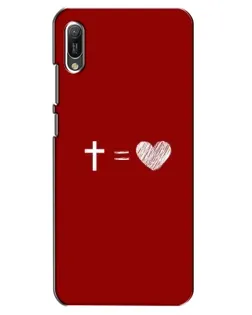 Чехол для Huawei Y6 2019 с картинкой «Уравнение любви»