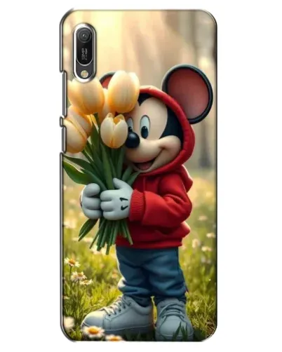 Чехол для Huawei Y6 2019 с картинкой «Микки с тюльпанами» Чехол для Huawei Y6 2019 с картинкой «Микки с тюльпанами»
