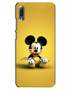 Чехол для Huawei Y6 2019 с картинкой «Микки на желтом»