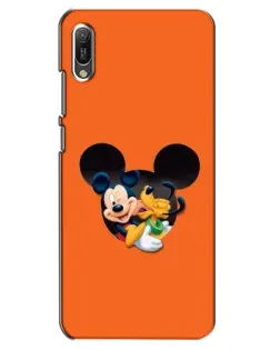 Чехол для Huawei Y6 2019 с картинкой «Сердце Микки Минни»