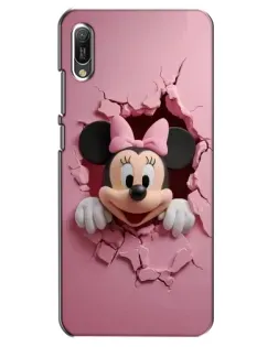 Чехол для Huawei Y6 2019 с картинкой «Минни сквозь стену»