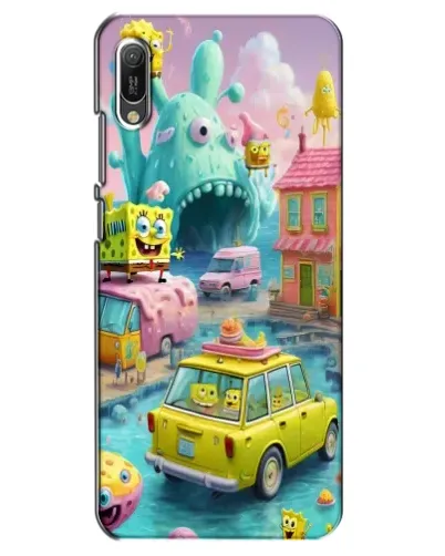 Чехол для Huawei Y6 2019 с картинкой «Монстр-трак приключения»