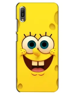 Чехол для Huawei Y6 2019 с картинкой «Губка Боб улыбка»