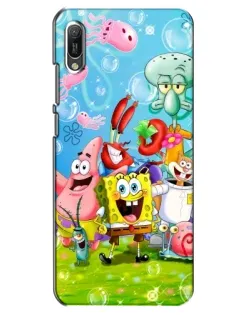 Чехол для Huawei Y6 2019 с картинкой «Губка Боб и друзья» Чехол для Huawei Y6 2019 с картинкой «Губка Боб и друзья»