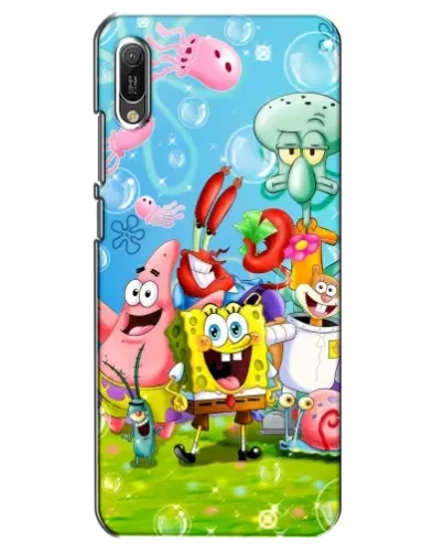 Чехол для Huawei Y6 2019 с картинкой «Губка Боб и друзья» Чехол для Huawei Y6 2019 с картинкой «Губка Боб и друзья»