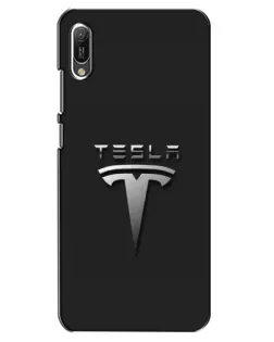 Чохол для Huawei Y6 2019 з картинкою «Сталевий логотип Tesla» Чохол для Huawei Y6 2019 з картинкою «Сталевий логотип Tesla»