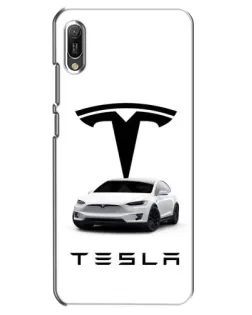 Чохол для Huawei Y6 2019 з картинкою «Tesla White Style» Чохол для Huawei Y6 2019 з картинкою «Tesla White Style»